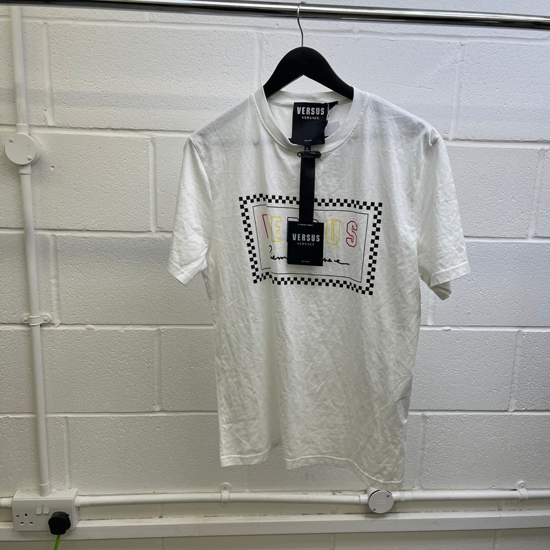 Men's Logo Print T-Shirt White Size L
