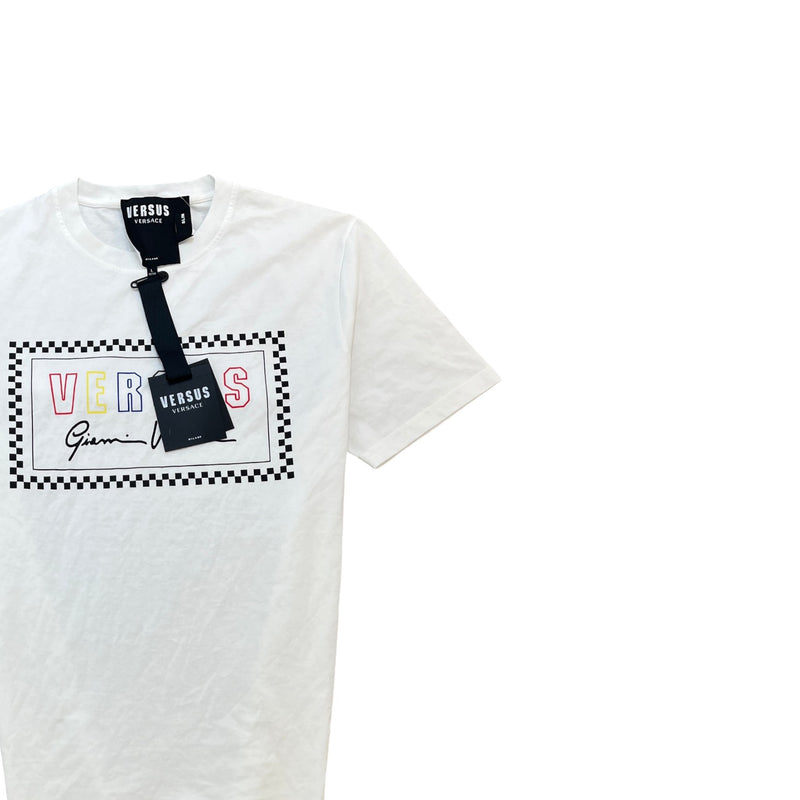 Men's Logo Print T-Shirt White Size L