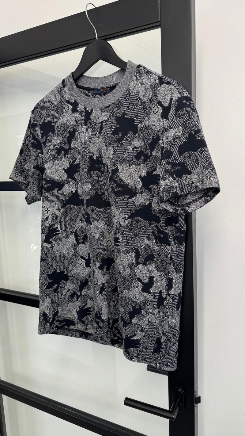 Men's Monogram Camo T-Shirt Grey Size M