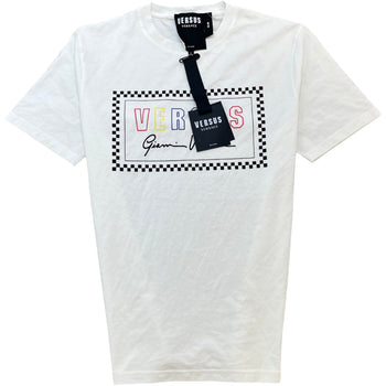 Men's Logo Print T-Shirt White Size L