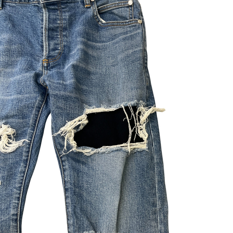 Men's Distressed Jeans Blue Size Waist 30"