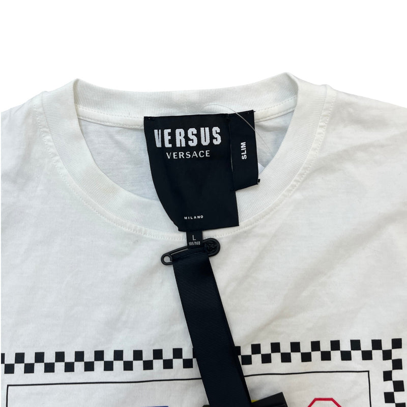 Men's Logo Print T-Shirt White Size L