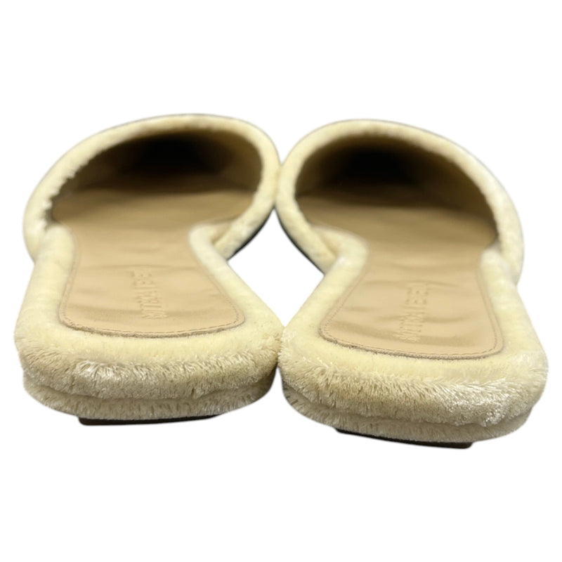 Women's Pointed Toe Shearling Mules Beige Size UK 7 / EU 40