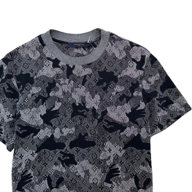 Men's Monogram Camo T-Shirt Grey Size M