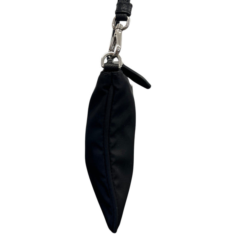 Women's Nylon Plaque Logo Bag Black