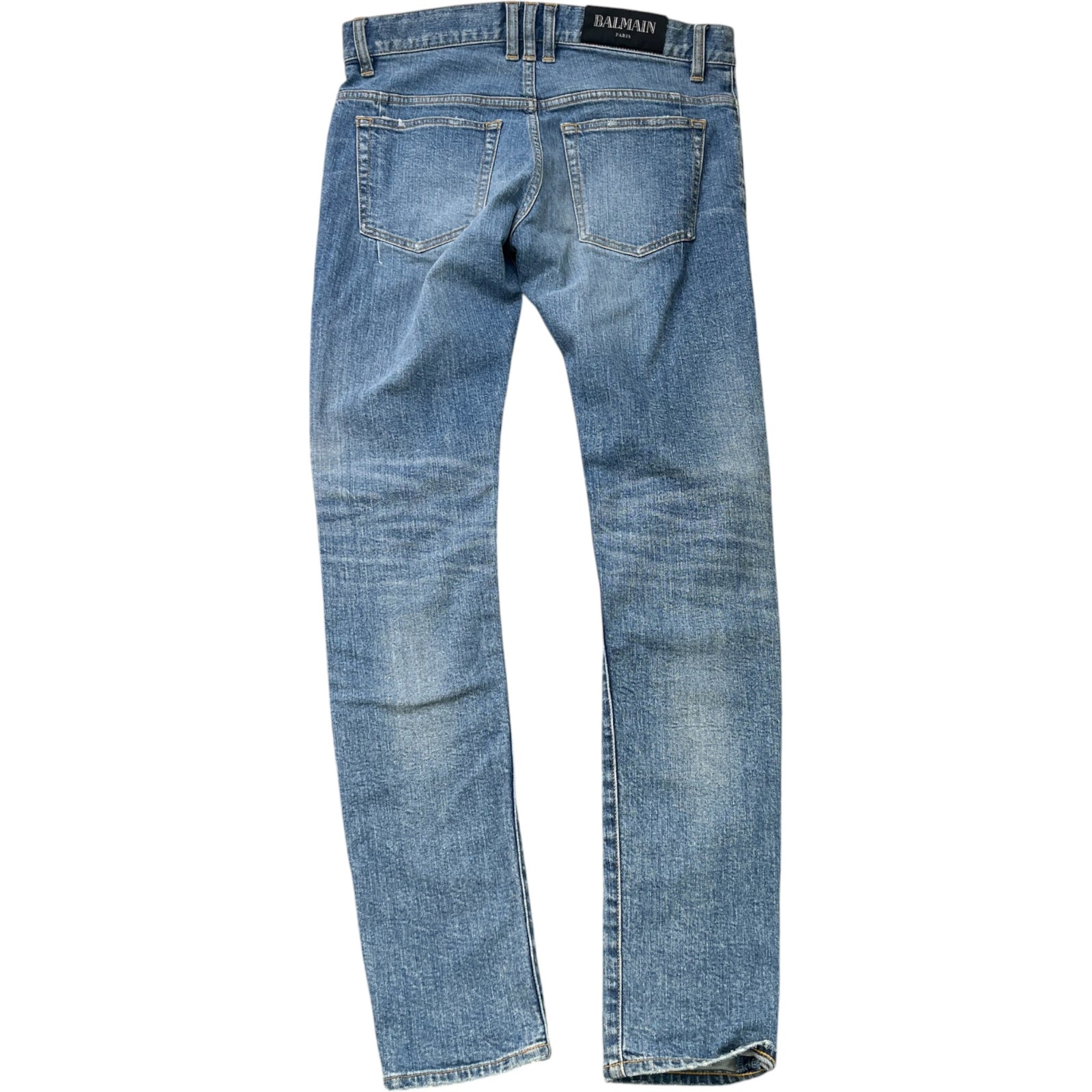 Men's Distressed Jeans Blue Size Waist 30" - Photo 2