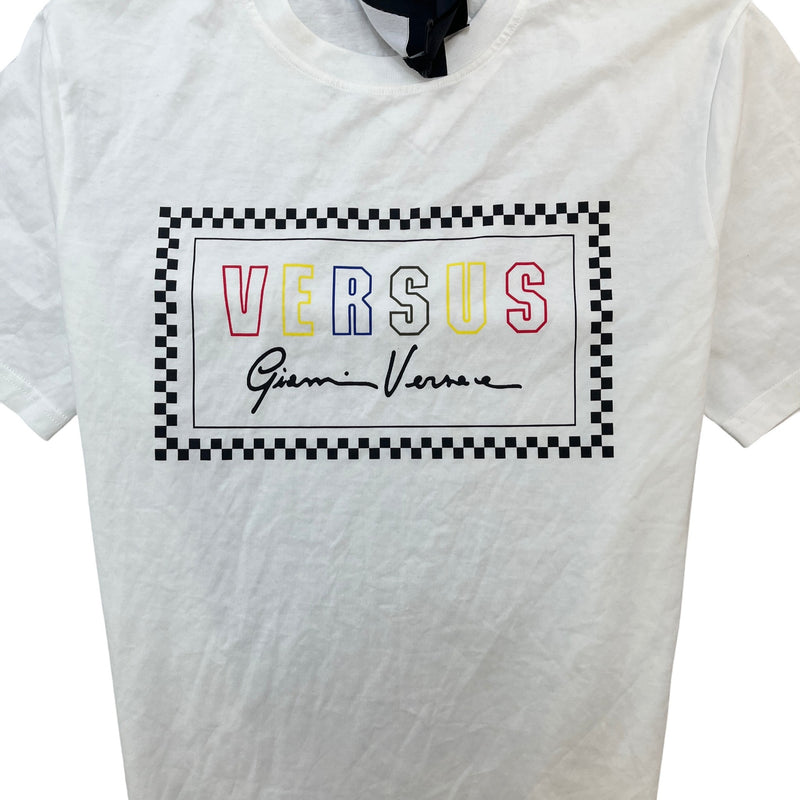 Men's Logo Print T-Shirt White Size L