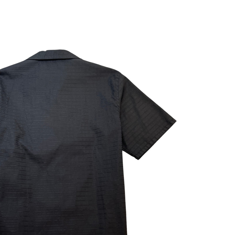 Men's Plaque Logo Short Sleeve Shirt Black Size L