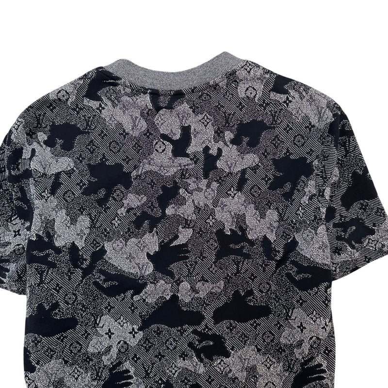 Men's Monogram Camo T-Shirt Grey Size M