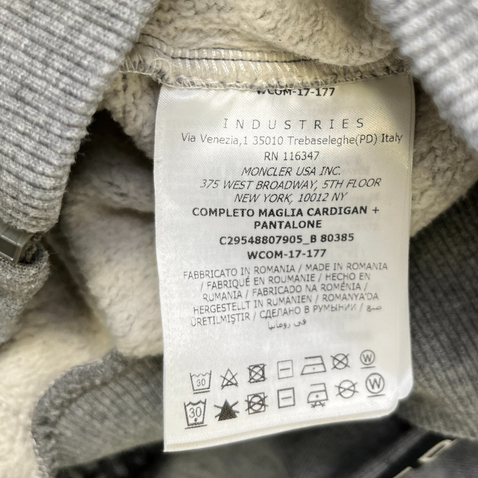 Men's Maglia Boys Age 14 Track Jacket Grey Size XXS - Photo 9
