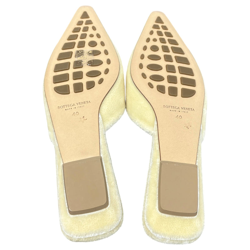Women's Pointed Toe Shearling Mules Beige Size UK 7 / EU 40