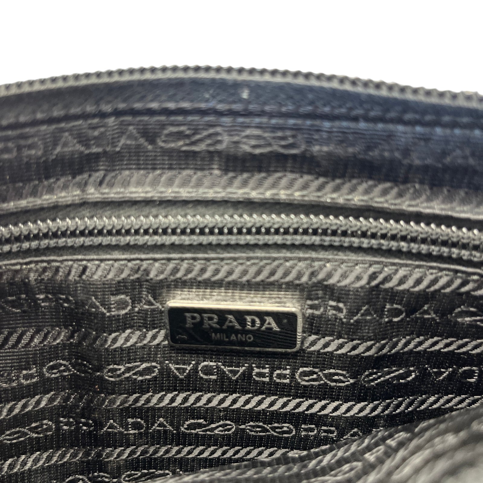 Women's Nylon Plaque Logo Bag Black - Photo 10
