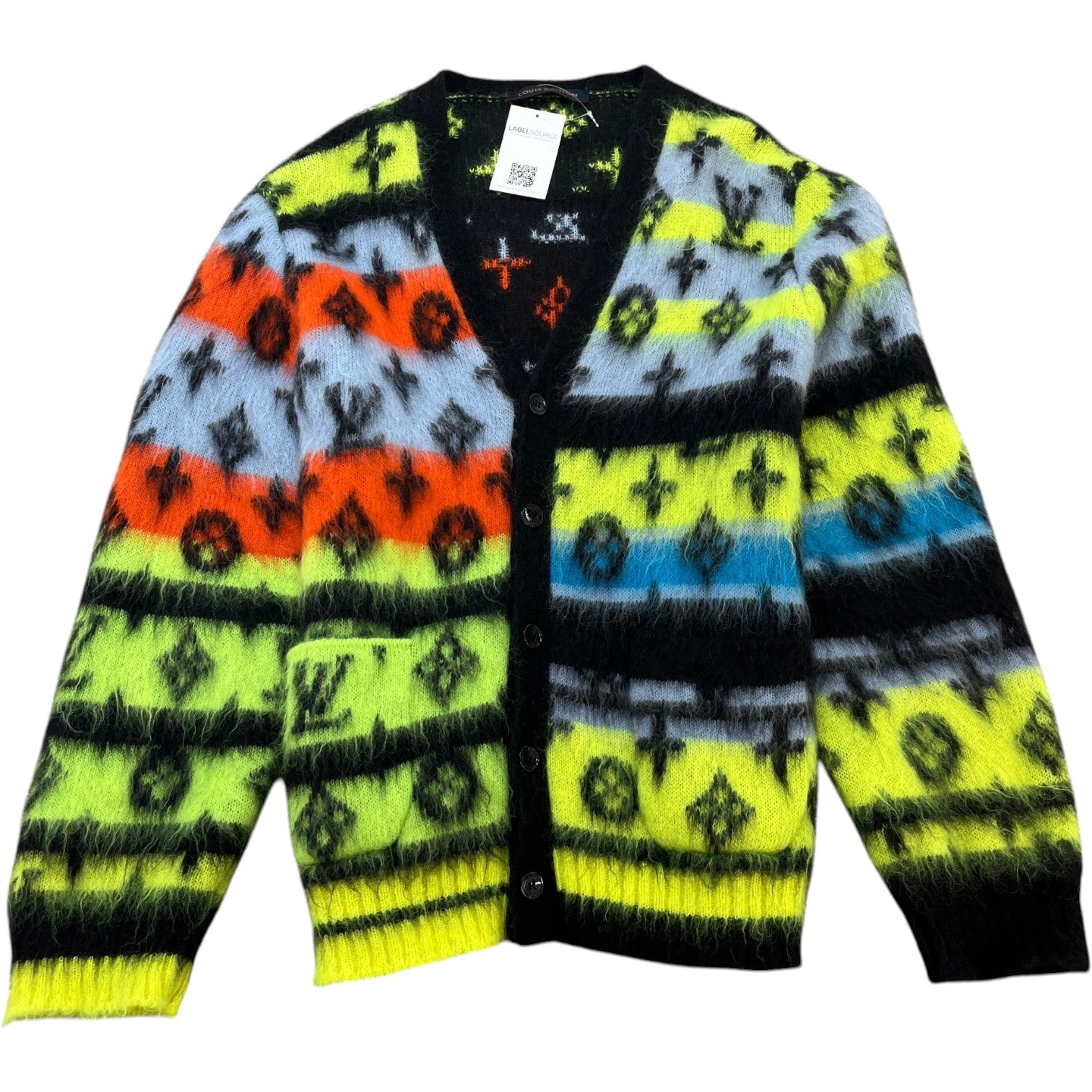 Men's Monogram Mohair Cardigan Multi-Coloured Size XL - Photo 1