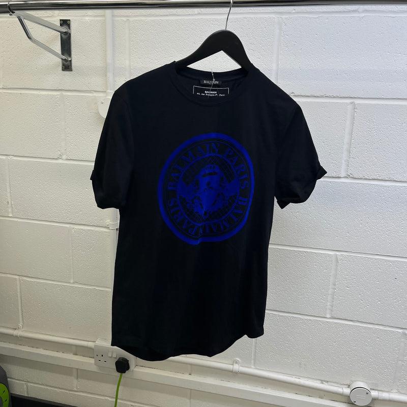 Men's Paris Coin Logo T-Shirt Black Size M