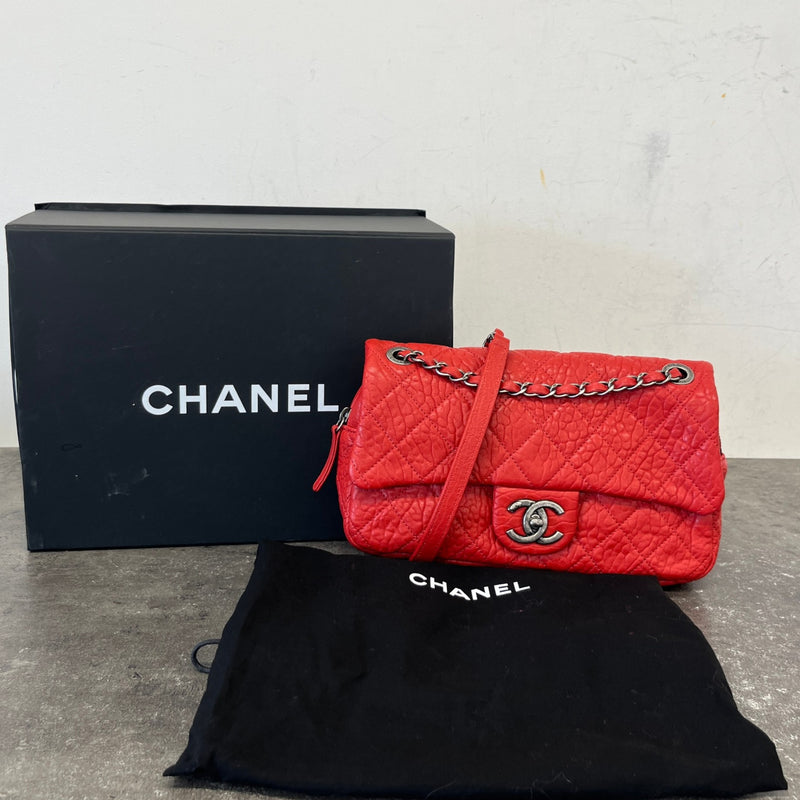Women's Quilted Easy Flap Bag Red