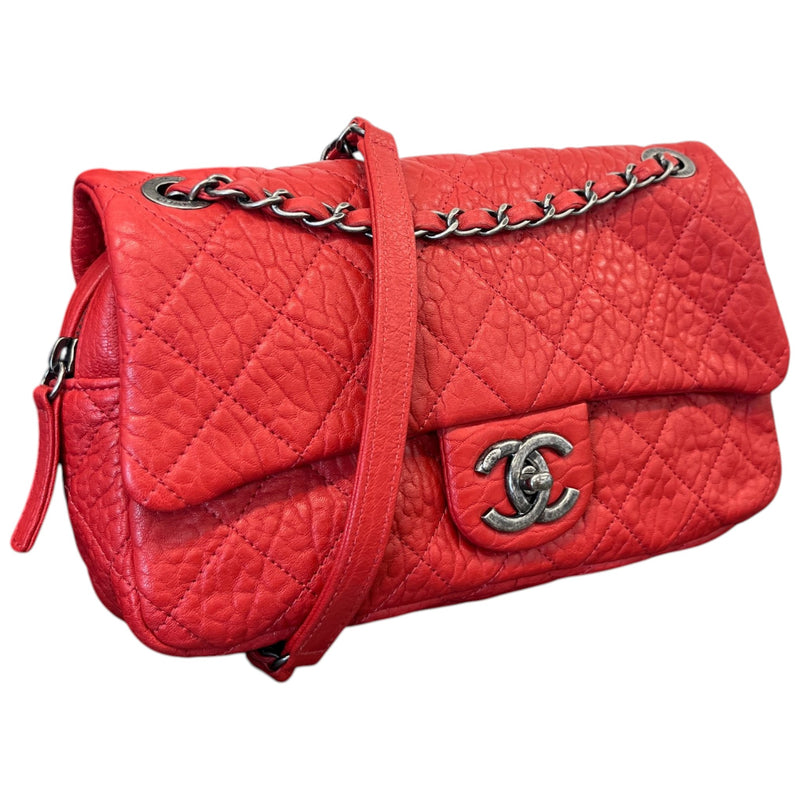 Women's Quilted Easy Flap Bag Red