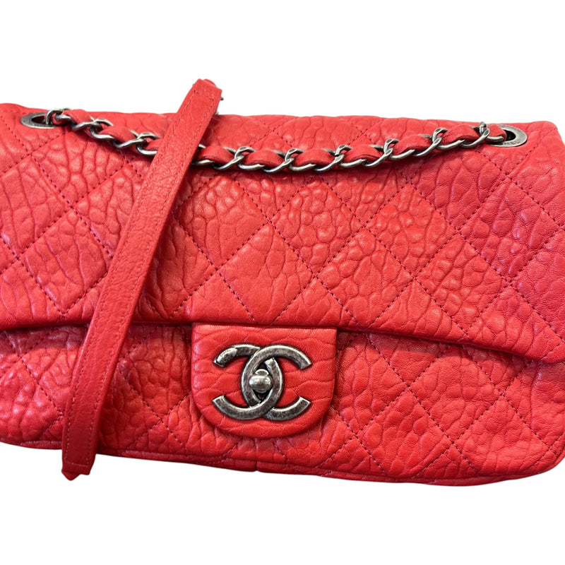 Women's Quilted Easy Flap Bag Red