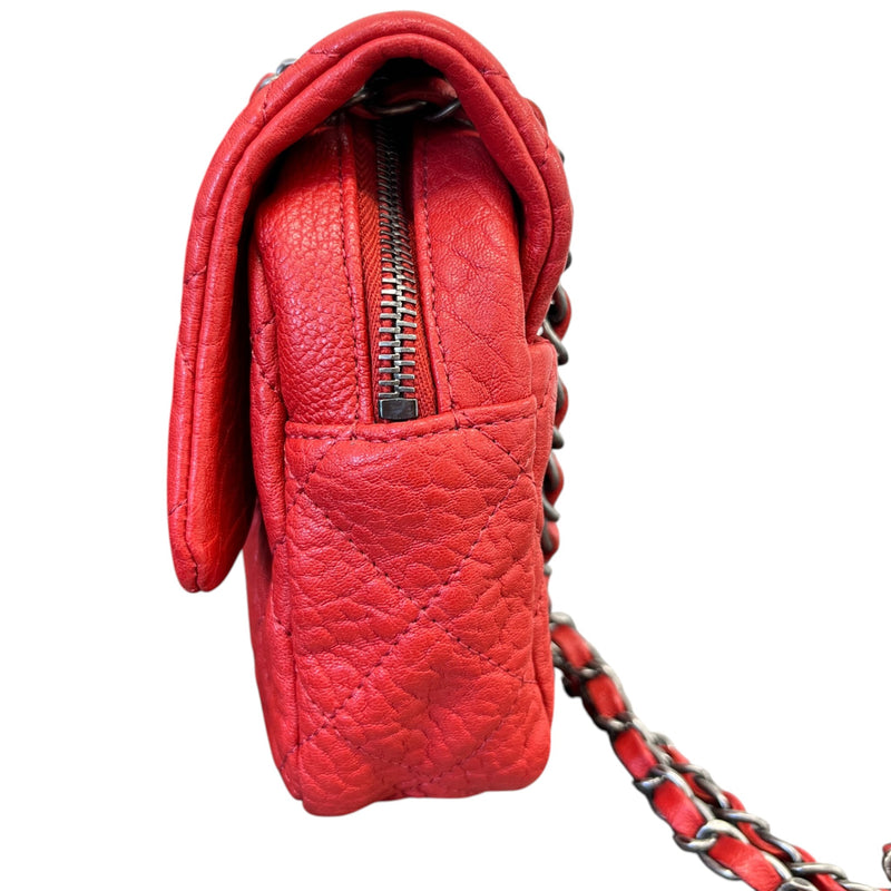 Women's Quilted Easy Flap Bag Red