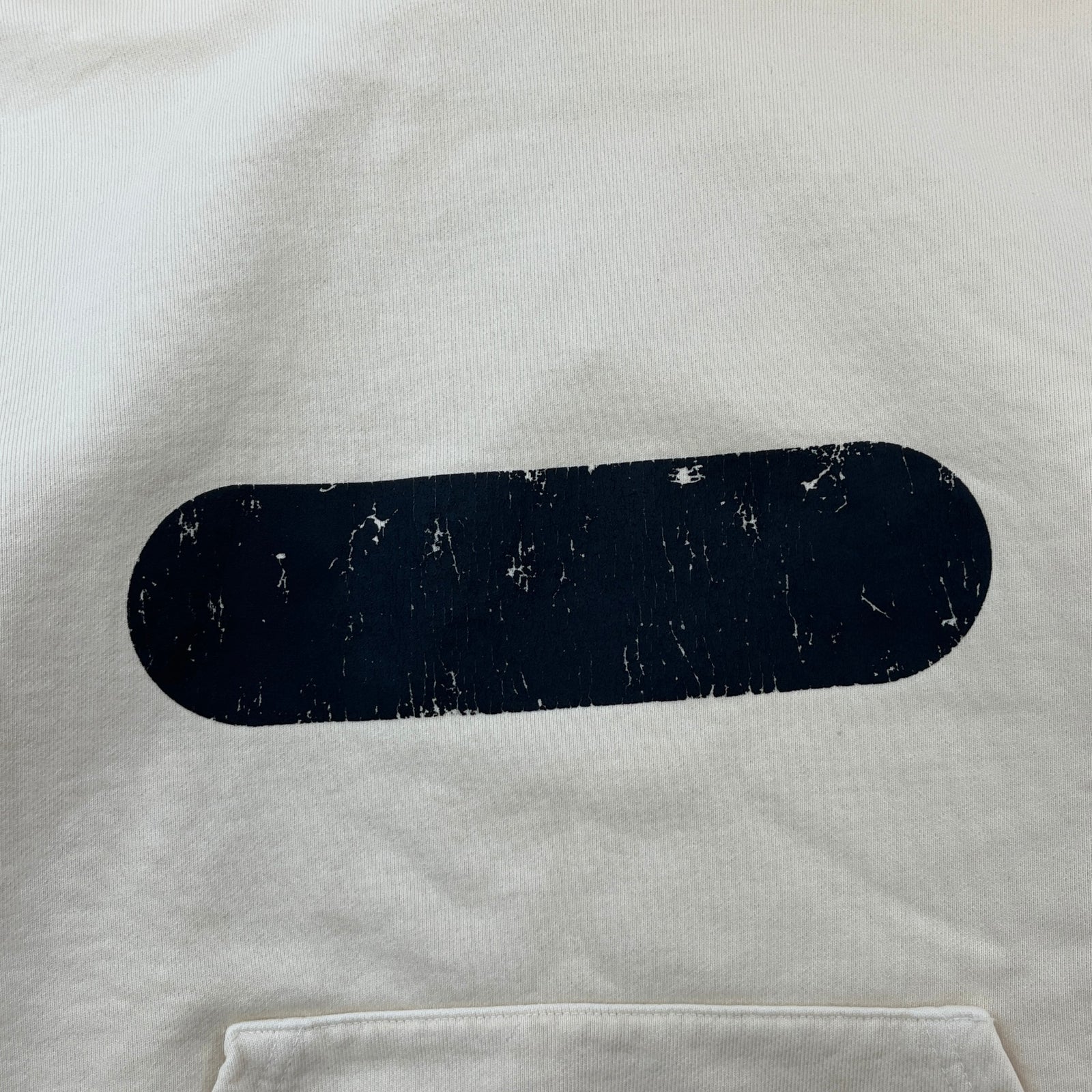 Men's Logo Patch Hoodie Cream Size S - Photo 6
