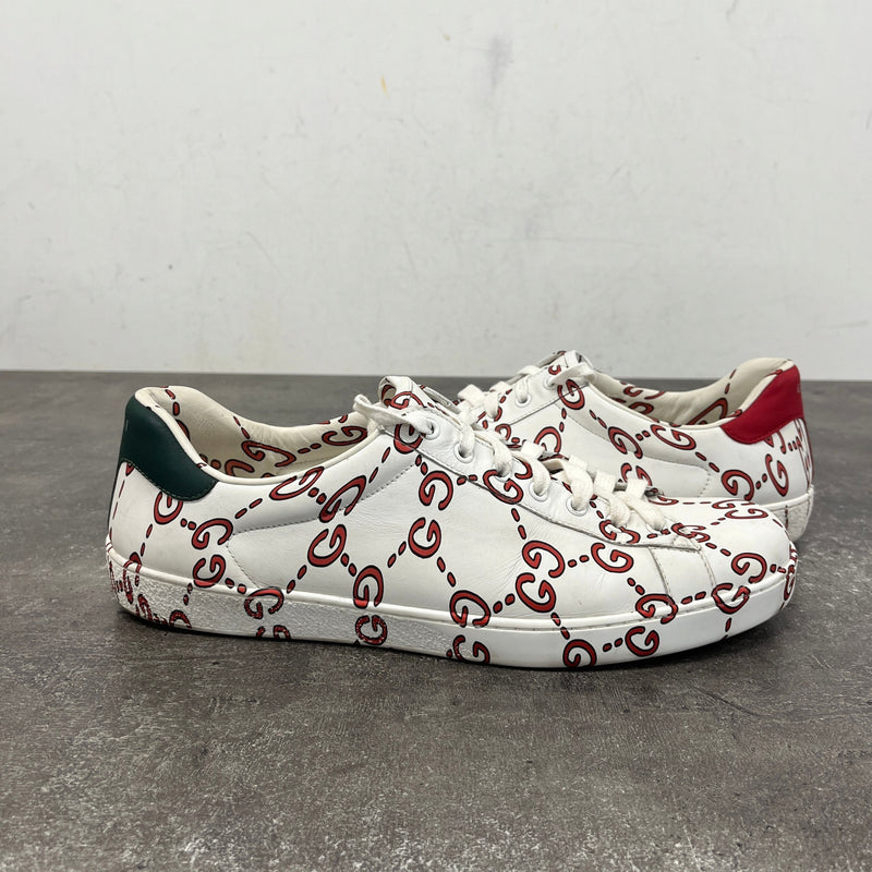 Men's GG Supreme Ace Low Trainers White Size UK 12 / EU 46