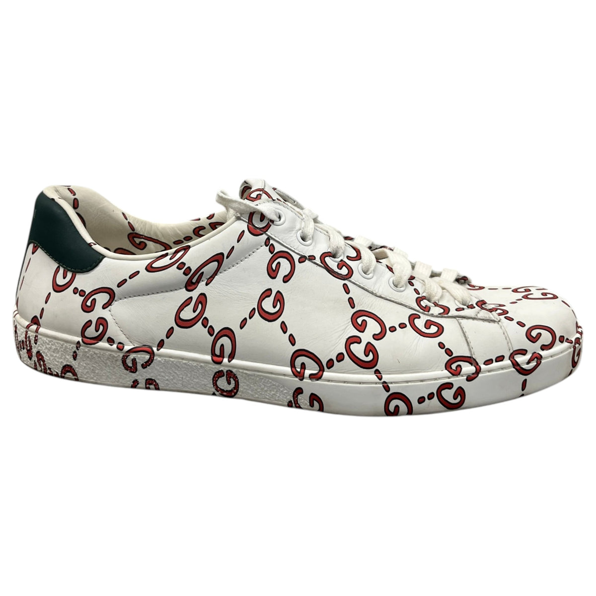 Men's GG Supreme Ace Low Trainers White Size UK 12 / EU 46 - Photo 1