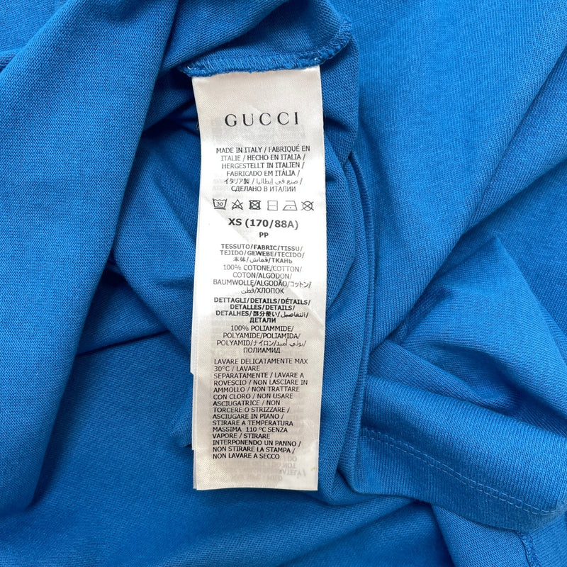 Men's X Adidas Trefoil Print Long Sleeve T-Shirt Blue Size XS