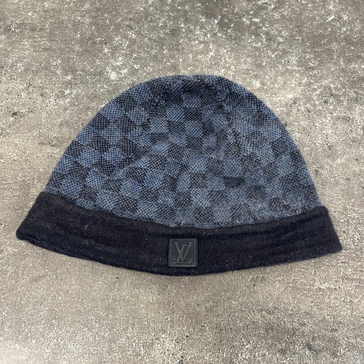 Men's Néo Petit Damier Beanie Navy - Photo 10
