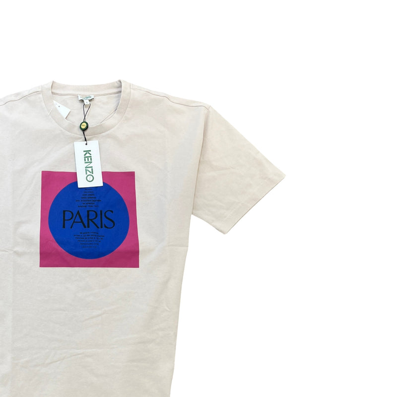 Men's Logo Print T-Shirt Beige Size L