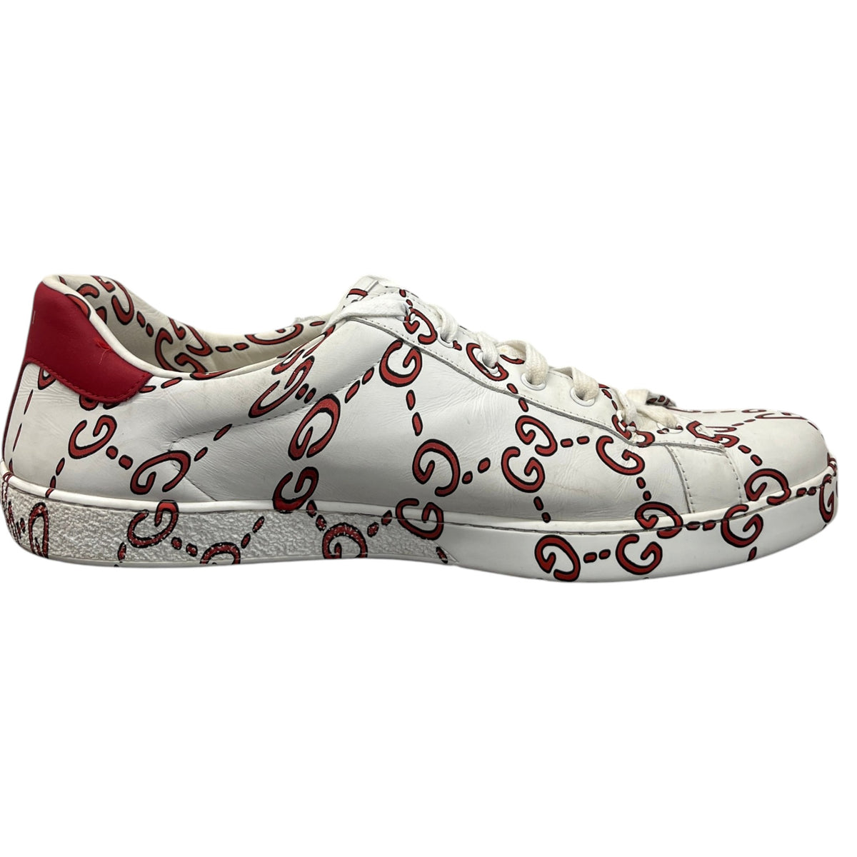 Men's GG Supreme Ace Low Trainers White Size UK 12 / EU 46 - Photo 4
