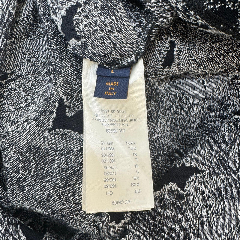 Men's Monogram Camouflage Jacquard T-Shirt Grey Size L
