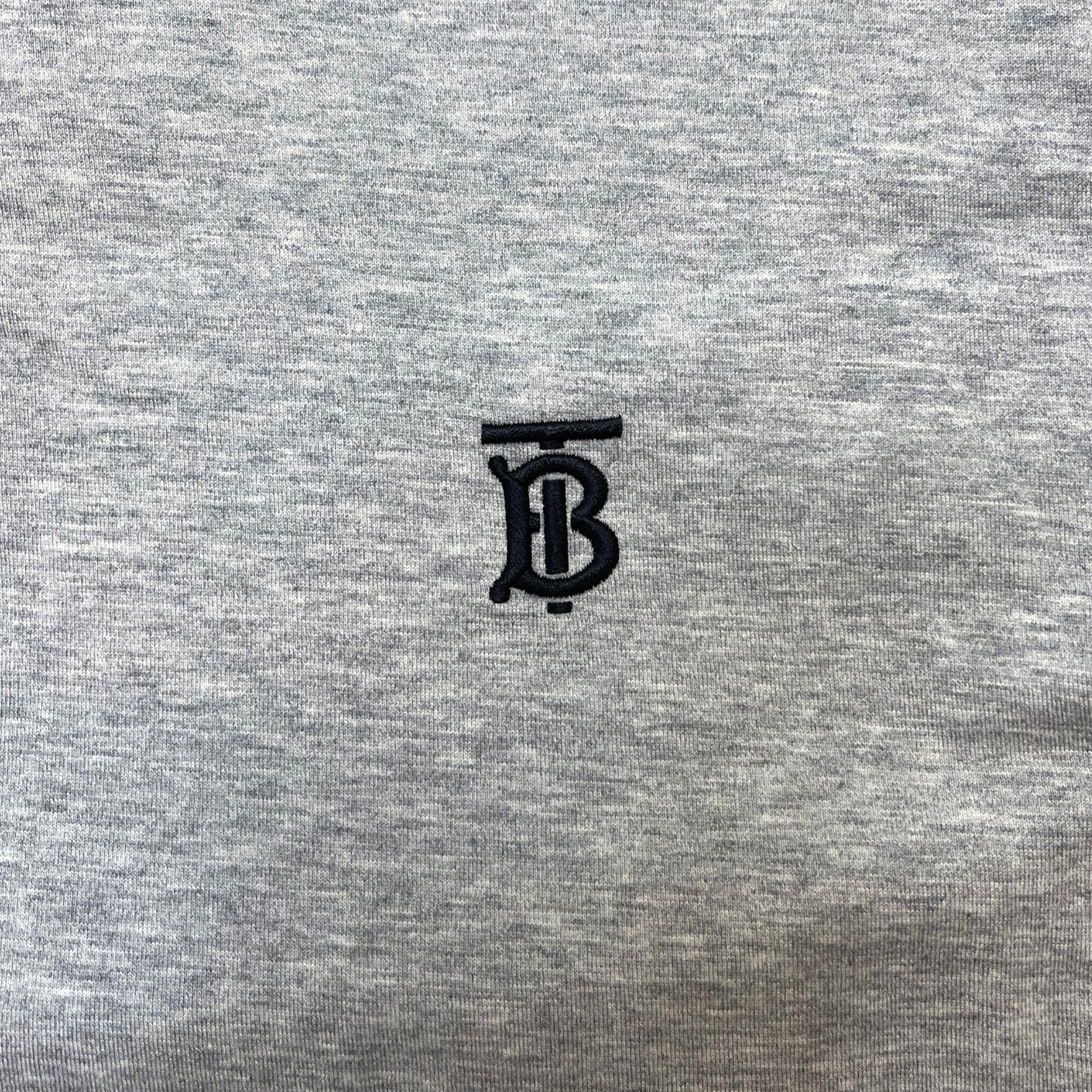 Men's Embroidered Logo T-Shirt Grey Size S - Photo 6
