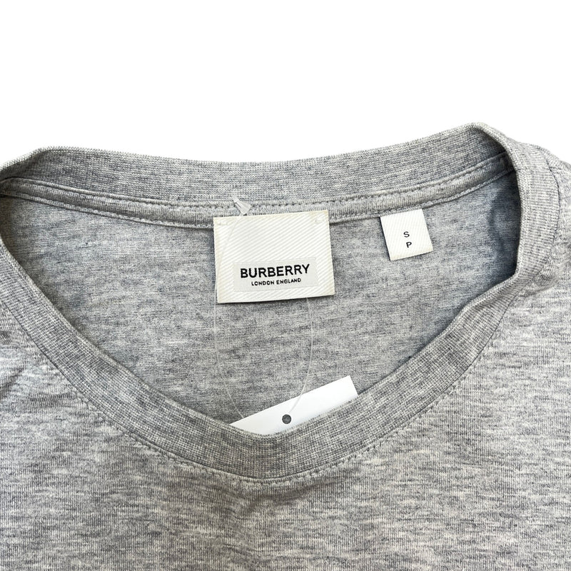 Men's Embroidered Logo T-Shirt Grey Size S