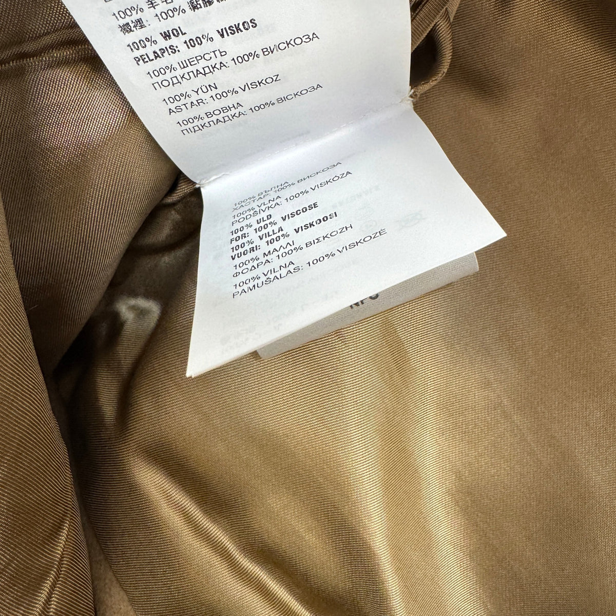 Women's Wool Logo Skirts Beige Size M / UK 10 - Photo 6