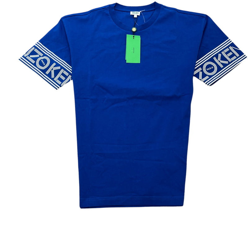 Men's Logo Print T-Shirt Blue Size L