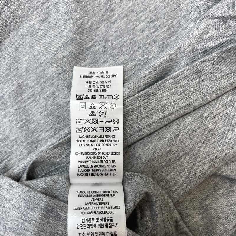 Men's Embroidered Logo T-Shirt Grey Size S