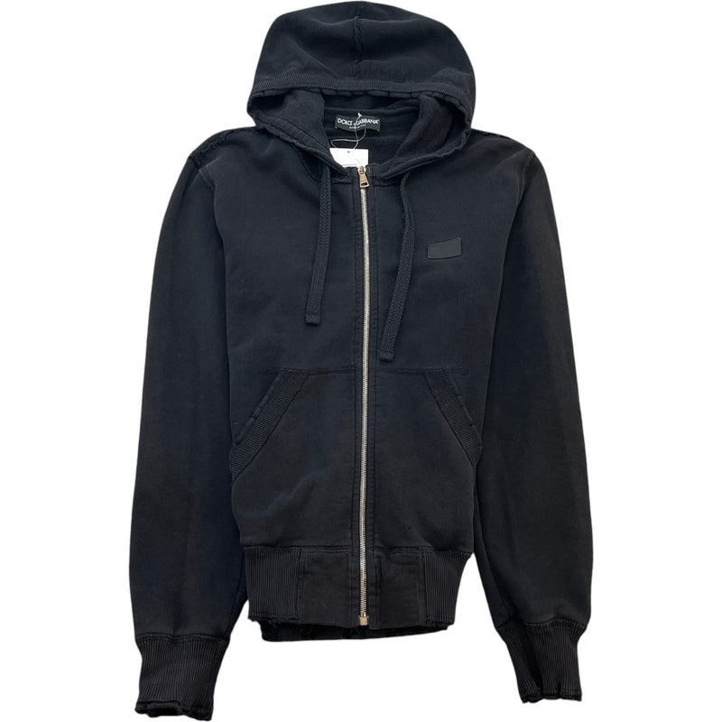Men's Plaque Logo Hoodie Black Size IT 48 / UK M