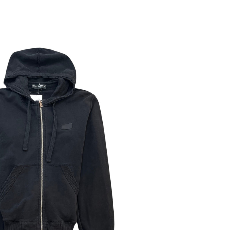 Men's Plaque Logo Hoodie Black Size IT 48 / UK M