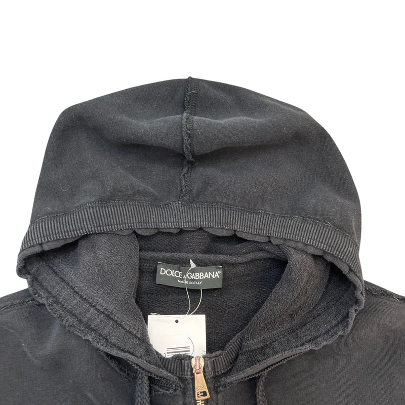 Men's Plaque Logo Hoodie Black Size IT 48 / UK M