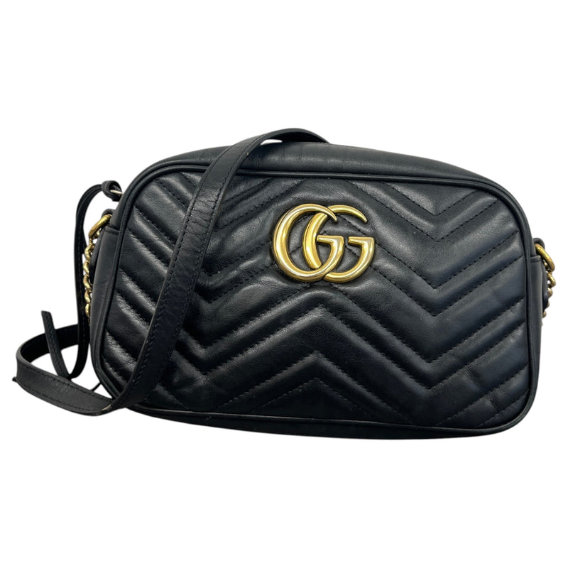 Women's GG Marmont Matelassé Camera Handbag Black