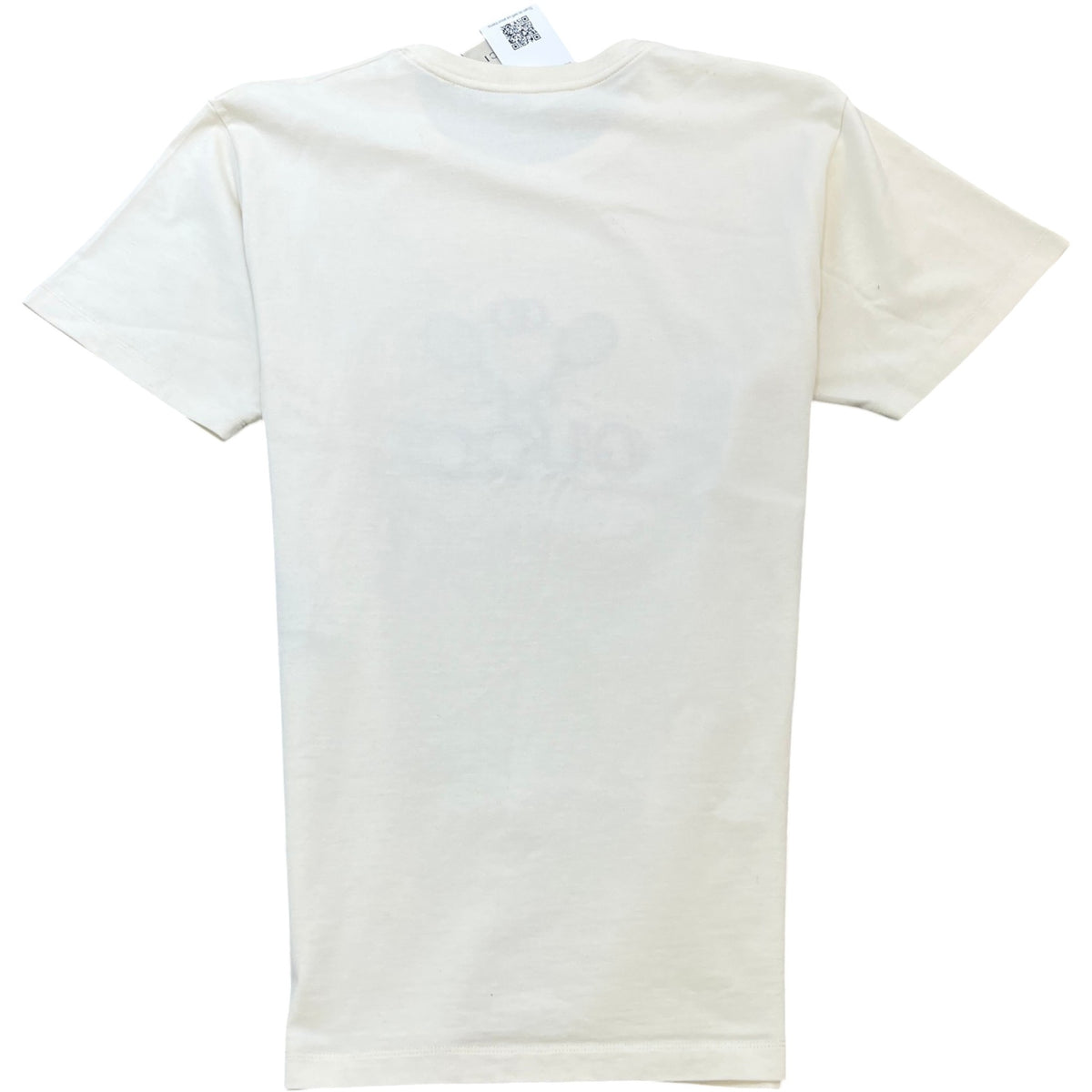 Men's Embroidered Tennis Racket Graphic T-Shirt Cream Size S - Photo 2