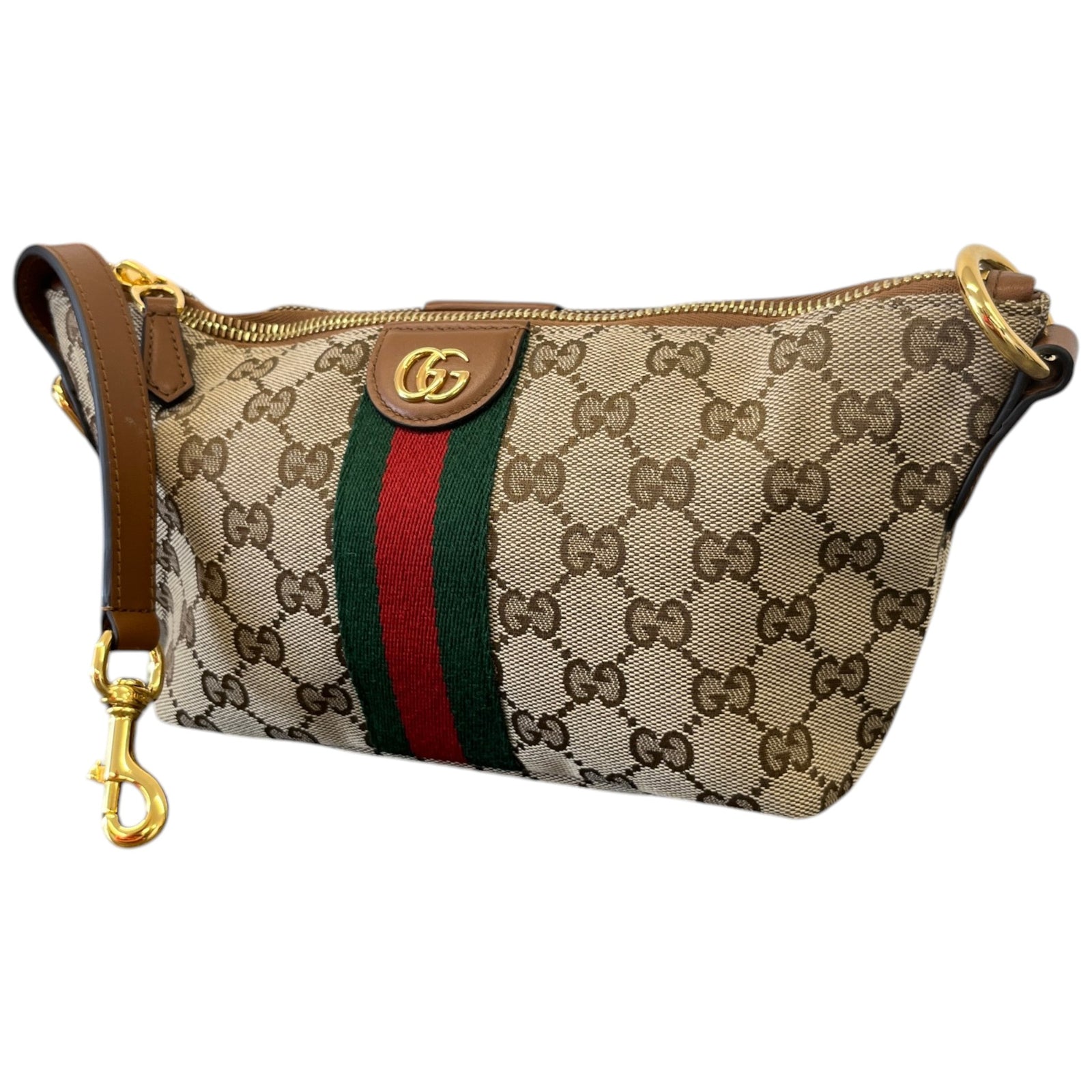 Women's Ophidia Mini Leather Bag Beige - Photo 4
