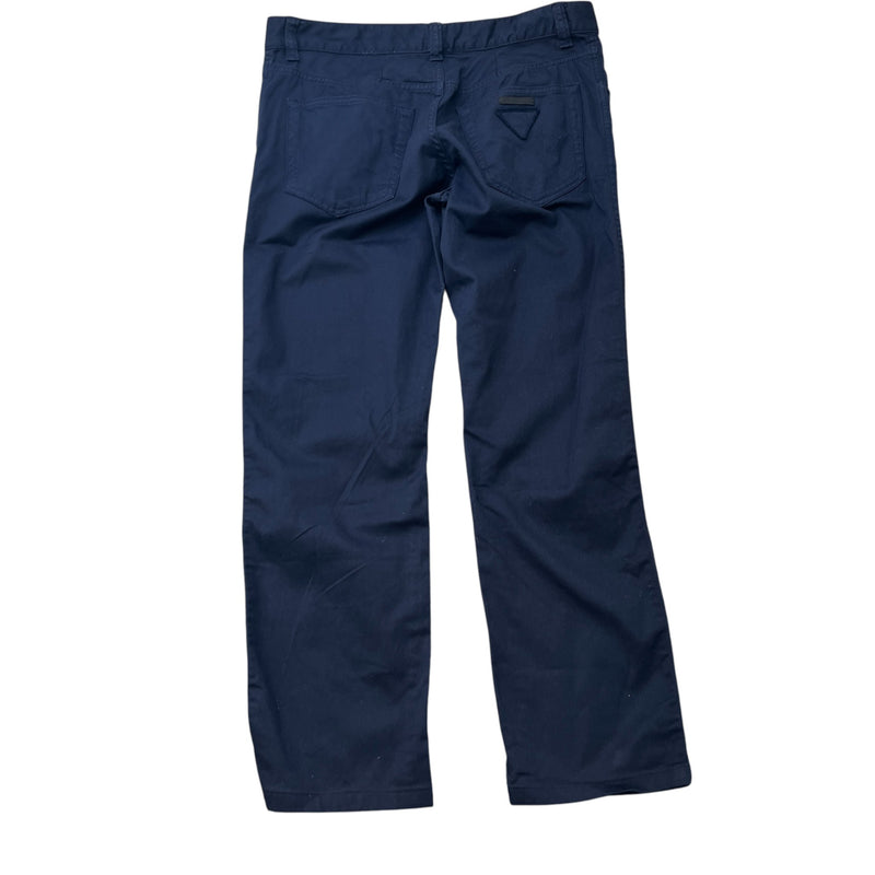 Men's Embroidered Logo Trousers Navy Size Waist 33"