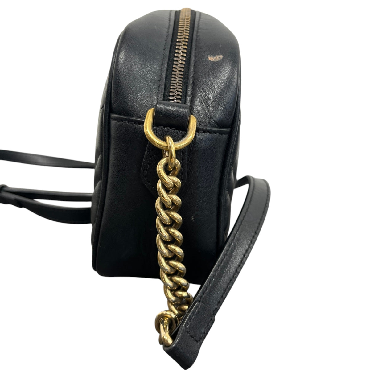 Women's GG Marmont Matelassé Camera Handbag Black - Photo 7
