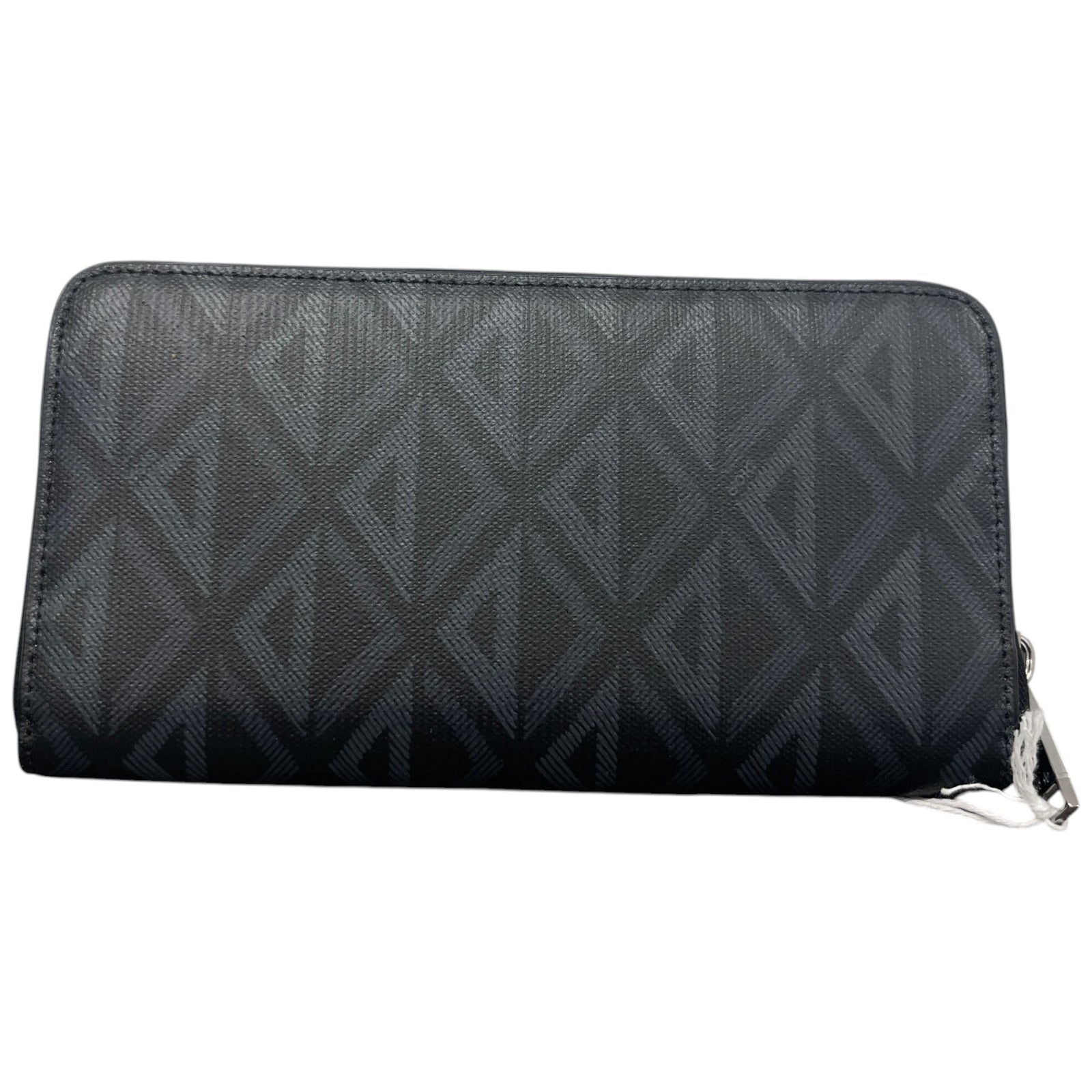 Women's Cd Diamond Zipped Long Wallet Black - Photo 2