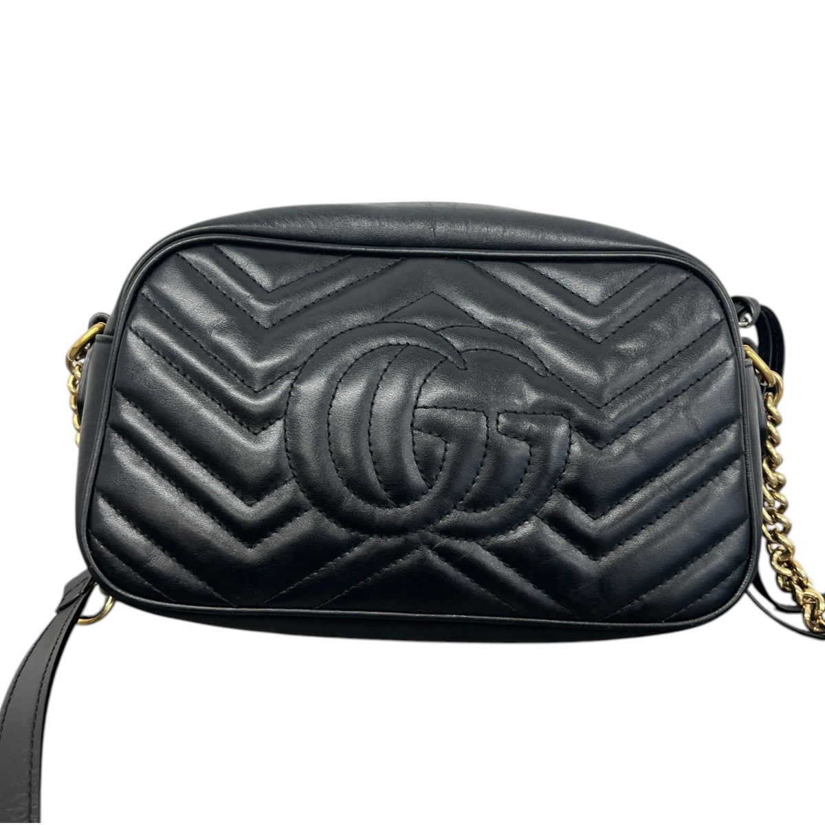 Women's GG Marmont Matelassé Camera Handbag Black - Photo 3