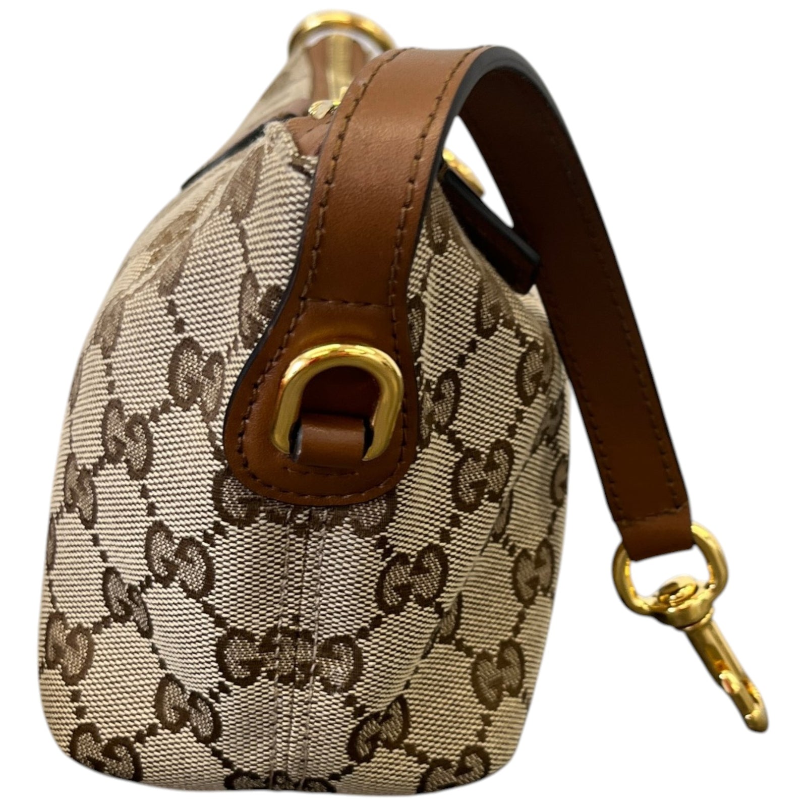 Women's Ophidia Mini Leather Bag Beige - Photo 6