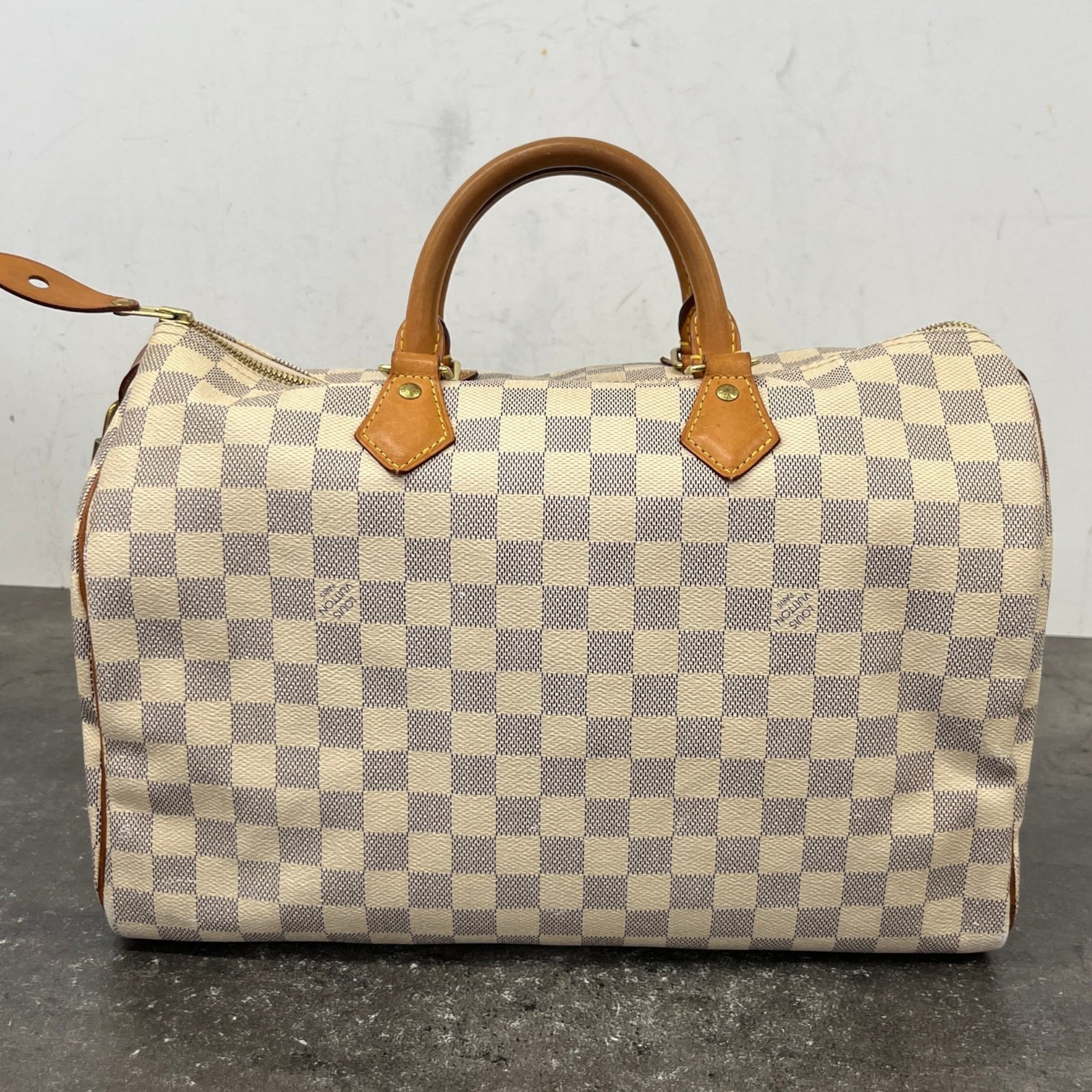 Women's Damier Azur Speedy 35 Bag Cream - Photo 12