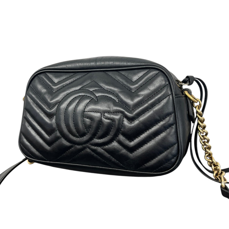 Women's GG Marmont Matelassé Camera Handbag Black