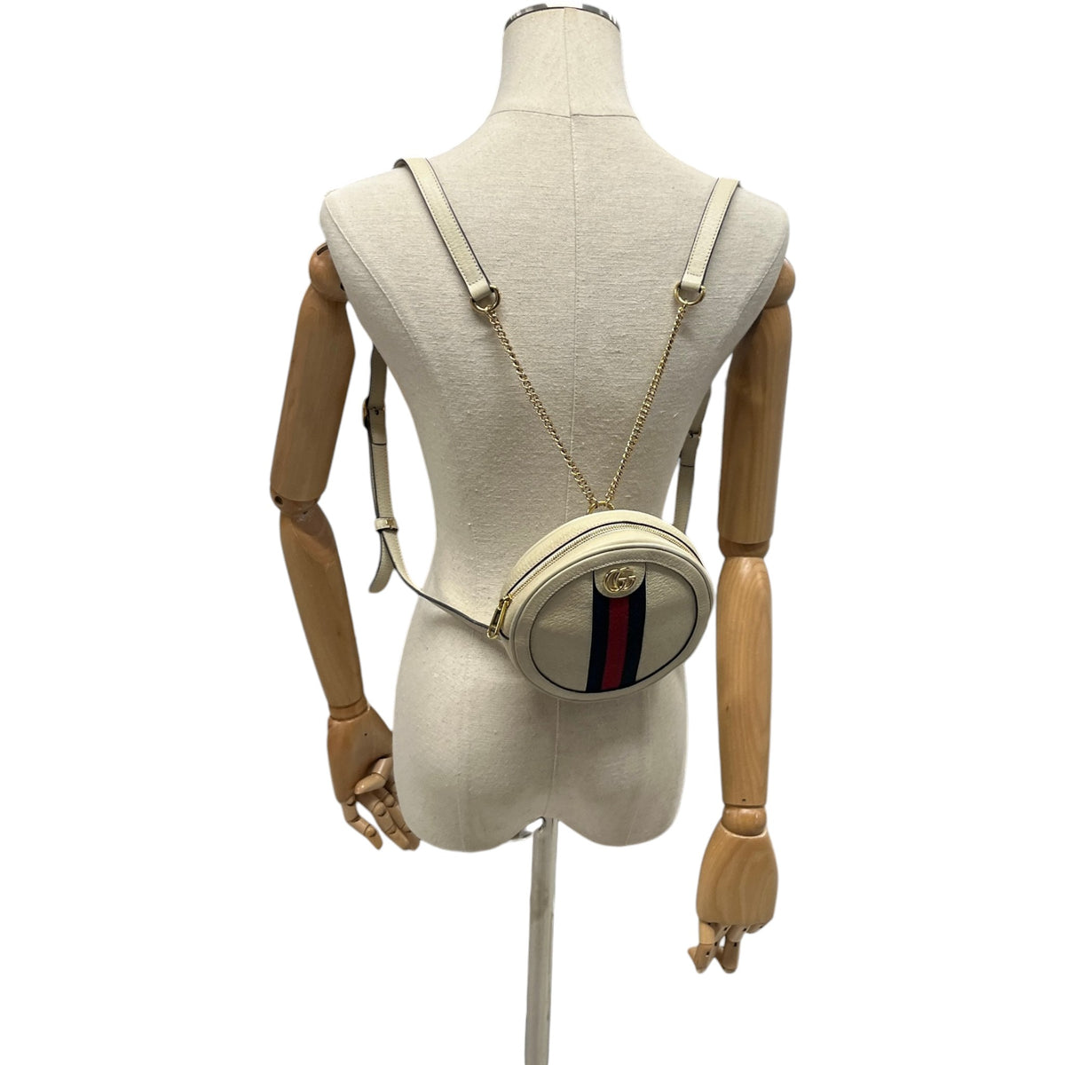 Women's Ophidia Round Mini Backpack Cream - Photo 2