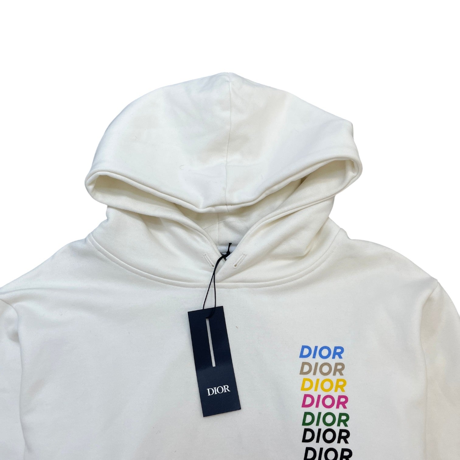 Men's Logo Print Hoodie White Size XL - Photo 5